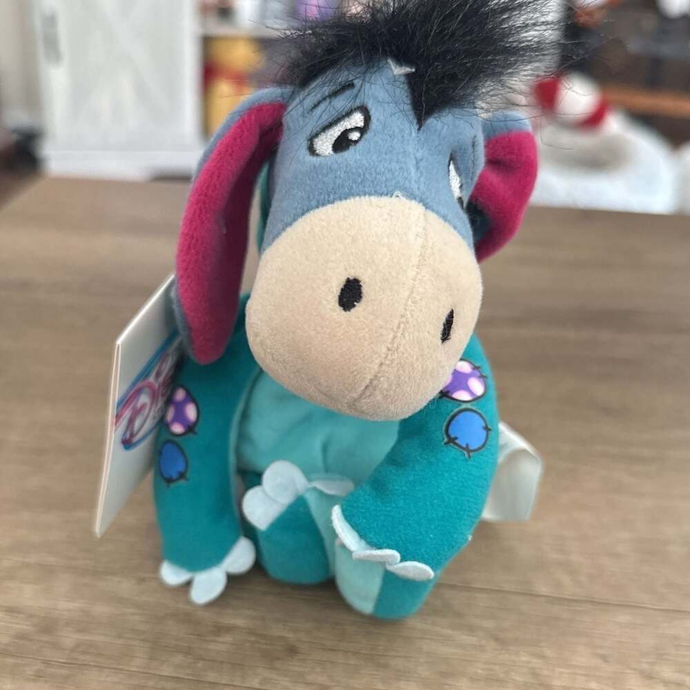 Disney Store Eeyore Dinosaur Mini Bean Bag Plush 9" Winnie the Pooh w/Tags